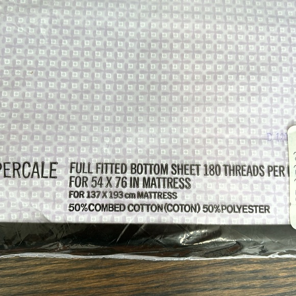 Vintage NOS Royal Cannon bed SET: 5 pieces, purple/white check, scallop trim - Picture 3 of 7